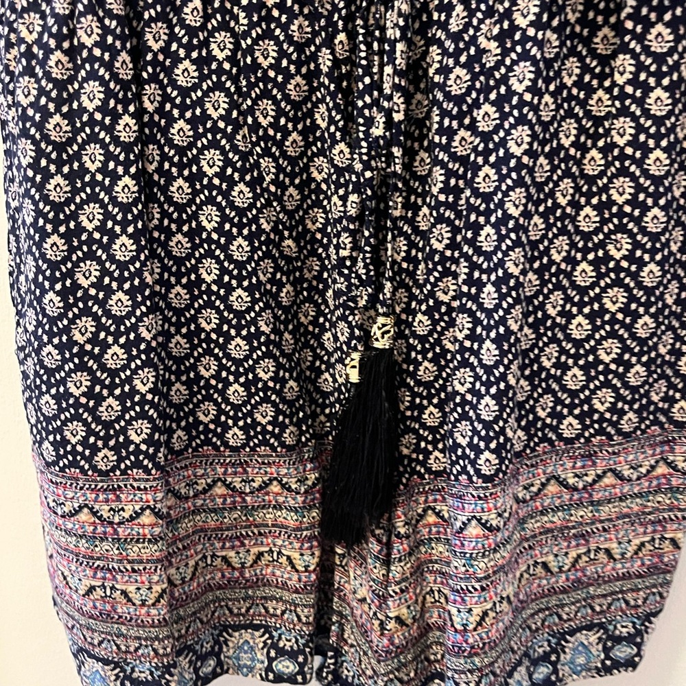 NWOT! Navy and Purple Patterned Romper - Picture 2 of 5